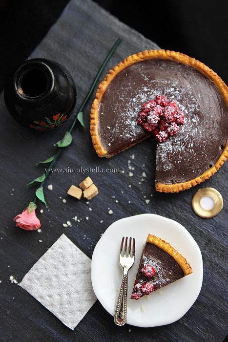 Chocolate Tart with Raspberries