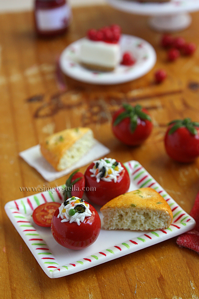  Focaccia and Rice Stuffed Tomatoes