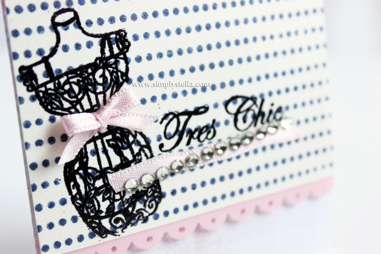 Polka dots Dress Form card
