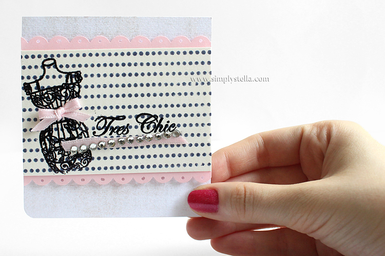 Polka dots Dress Form card