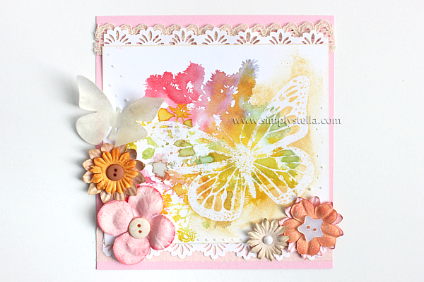 'Faux' Watercolor effect - Card + Tutorial