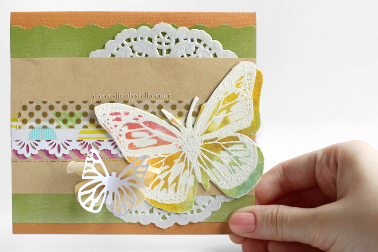 Rainbow Butterfly card #2