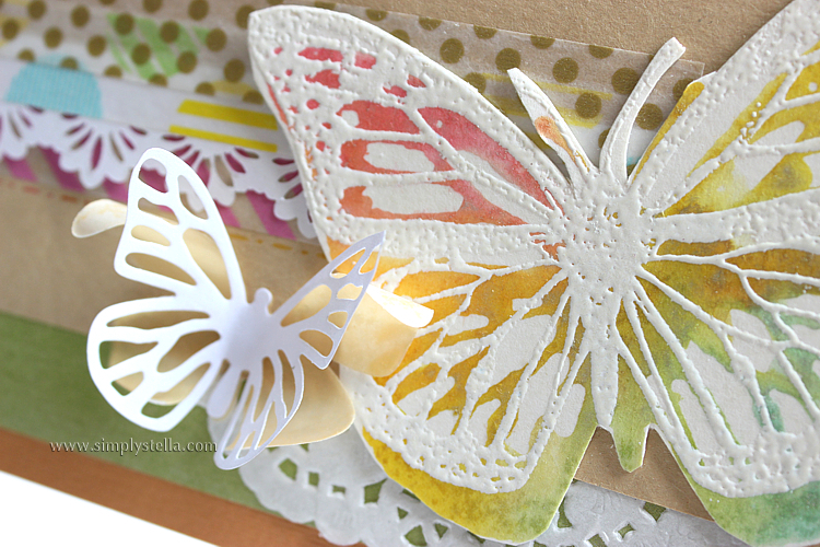 Rainbow Butterfly card #2