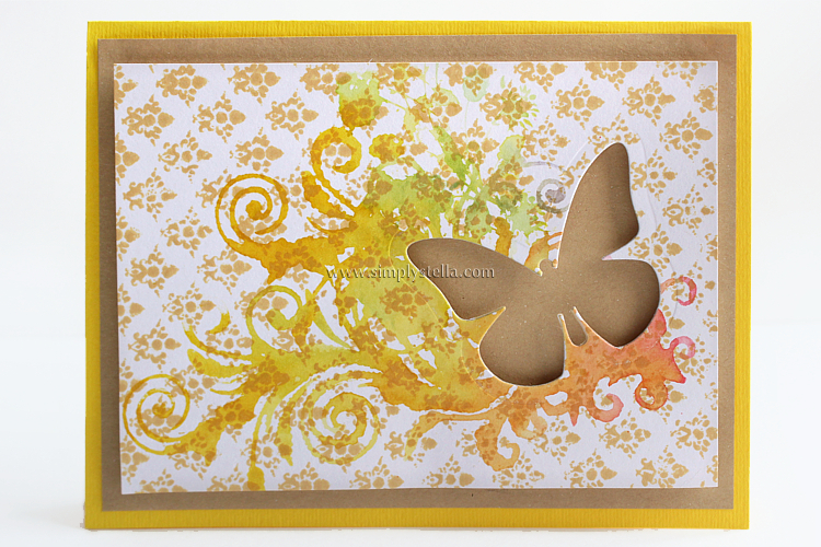 Rainbow Butterfly card #3