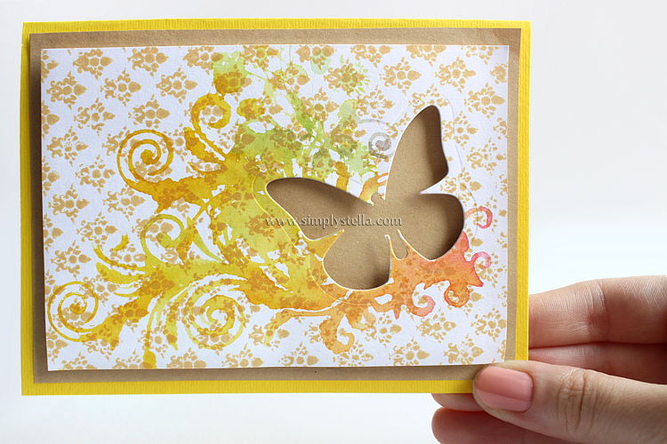 Rainbow Butterfly card #3